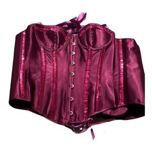 NWT Purple Sequin Corset and Panty Set